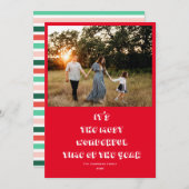 Cartes Pour Fêtes Annuelles C'est le moment le plus merveilleux de l'année pho (Devant / Derrière)