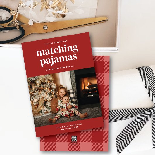 Cartes Pour Fêtes Annuelles 'C'est mignon Pyjamas Correspondant Saison Un Cart