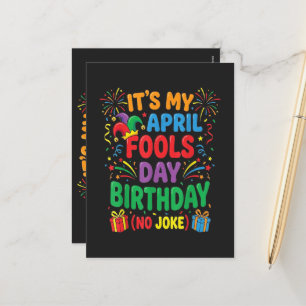Cartes Pour Fêtes Annuelles C'est mon anniversaire du poisson d'avril et ce n'