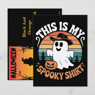 Cartes Pour Fêtes Annuelles C'est mon T-shirt Épouvantable Halloween 2026