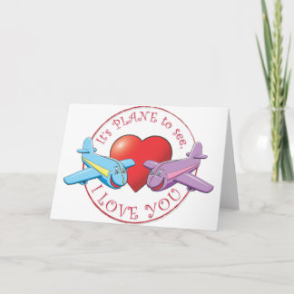 Cartes Pour Fêtes Annuelles C'est PLANE de voir, JE T'AIME