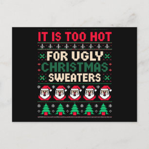 Cartes Pour Fêtes Annuelles C'est Trop Chaud Pour Le Père Noël Des Pulls De No
