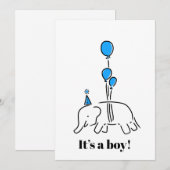 Cartes Pour Fêtes Annuelles C'est un garçon (Devant / Derrière)