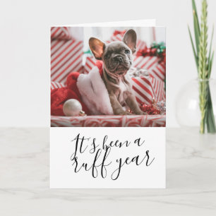 Cartes Pour Fêtes Annuelles C'est une année difficile chien Noël personnalisé