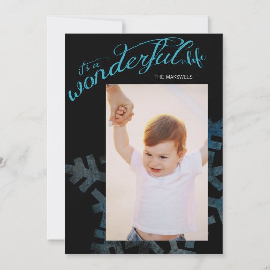 Cartes Pour Fêtes Annuelles C'est une merveilleuse photo de vie (Devant)