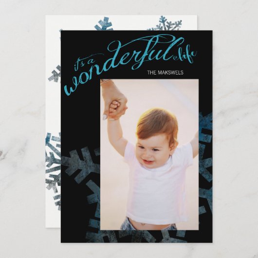 Cartes Pour Fêtes Annuelles C'est une merveilleuse photo de vie (Devant / Derrière)