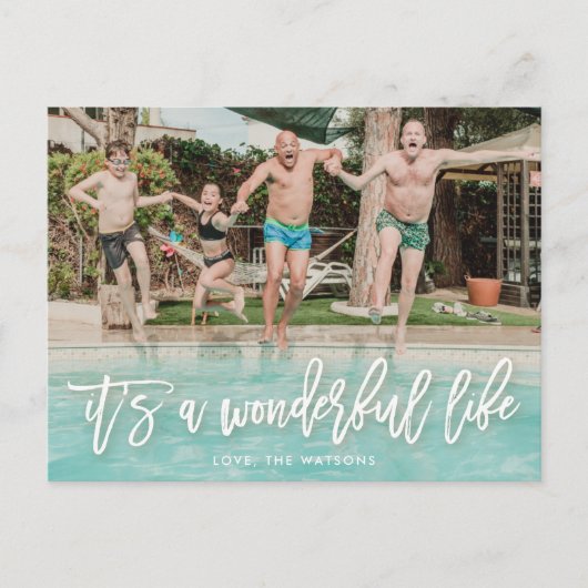 Cartes Pour Fêtes Annuelles C'est une Vie merveilleuse Noël (Devant)