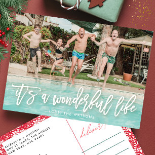 Cartes Pour Fêtes Annuelles C'est une Vie merveilleuse Noël