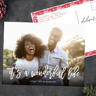 Cartes Pour Fêtes Annuelles C'est une vie merveilleuse Noël de vacances