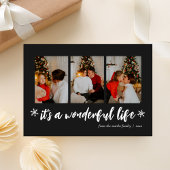 Cartes Pour Fêtes Annuelles C'est une vie merveilleuse Noir Noël 3 Photo