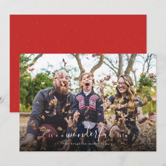Cartes Pour Fêtes Annuelles C'est Wonderful Life (Devant / Derrière)