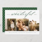 Cartes Pour Fêtes Annuelles C'est Wonderful Life (Devant / Derrière)