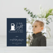 Cartes Pour Fêtes Annuelles Cette Petite Lumière De L'Humour À Gaz Minier Phot (Debout devant)