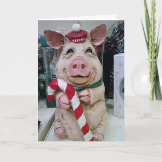 CARTES POUR FÊTES ANNUELLES CETTE PETITE PIGGIE DIT JOYEUX NOËL AVEC AMOUR (Devant)