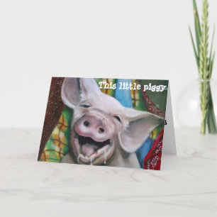CARTES POUR FÊTES ANNUELLES CETTE PETITE PIGGIE VOUS SOUHAITE UN JOLI NOËL