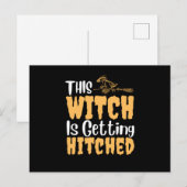 Cartes Pour Fêtes Annuelles Cette sorcière va se marier (Devant / Derrière)