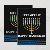 Cartes Pour Fêtes Annuelles Chag Hanouka Sameach (Devant / Derrière)