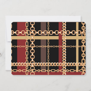 Cartes Pour Fêtes Annuelles Chaîne d'or (faux)