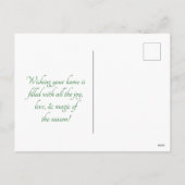 Cartes Pour Fêtes Annuelles Chalet de Noël (Dos)