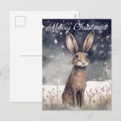 Cartes Pour Fêtes Annuelles Chalet d'hiver de Noël (Devant / Derrière)