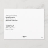 Cartes Pour Fêtes Annuelles Chalet Noël (Dos)