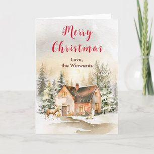 Cartes Pour Fêtes Annuelles Chalet pour les fêtes de Noël Joyeux Noël
