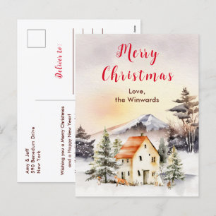 Cartes Pour Fêtes Annuelles Chalet pour les fêtes de Noël Joyeux Noël