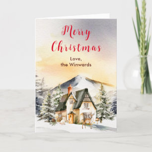 Cartes Pour Fêtes Annuelles Chalet pour les fêtes de Noël Joyeux Noël