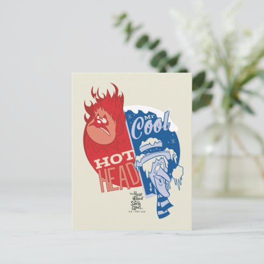 Cartes Pour Fêtes Annuelles Chaleur maléfique tête chaude & Neige maléfique M. (Debout devant)