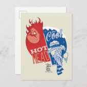 Cartes Pour Fêtes Annuelles Chaleur Misère Tête chaude & Neige Misère M. Cool (Devant / Derrière)