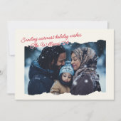 Cartes Pour Fêtes Annuelles Chaleureux Cosy Plaid Script photo moderne (Devant)