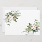 Cartes Pour Fêtes Annuelles Chaleureux Coton Winter Greenery Photo Holida (Dos)