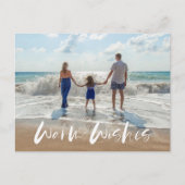 Cartes Pour Fêtes Annuelles Chaleureux Plage Côtière Familiale Photo (Devant)