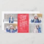 Cartes Pour Fêtes Annuelles Chaleureux Souhaits Cette Main De Vacances Lettré (Devant / Derrière)