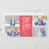 Cartes Pour Fêtes Annuelles Chaleureux Souhaits Cette Main De Vacances Lettré (Devant)