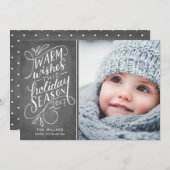 Cartes Pour Fêtes Annuelles Chaleureux Souhaits Cette Main De Vacances Lettré (Devant / Derrière)