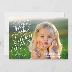 Cartes Pour Fêtes Annuelles Chaleureux Souhaits Cette Saison De Vacances Mains