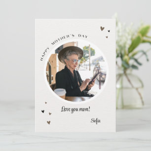 Cartes Pour Fêtes Annuelles Chaleureux souhaits : Photo Round Mother's Day Car