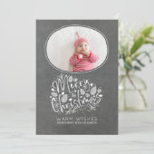 Cartes Pour Fêtes Annuelles Chaleureux voeux Joyeux Noël Photo (Debout devant)