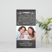 Cartes Pour Fêtes Annuelles Chalkboard Christian Christmas (Debout devant)