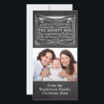 Cartes Pour Fêtes Annuelles Chalkboard Christian Christmas<br><div class="desc">Une photo, avec un effet de tableau et de craie cool et un grand Passage de la Bible de Noël. Personnalisez cet article de Noël Bible Verse avec Écriture de Passage d'Ésaïe 9:6... Un Fils nous est donné : Et son nom sera appelé Merveilleux, Conseiller, LE DIEU PUISSANT, Le Père...</div>