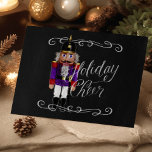 Cartes Pour Fêtes Annuelles Chalkboard de vacances pourpre et noir rouge<br><div class="desc">Des objets de vacances à thème conçus par Umua. Imprimé et expédié par Zazzle ou ses filiales.</div>