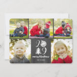 Cartes Pour Fêtes Annuelles Chalkboard Doodle Christmas 2019 Photo Collage<br><div class="desc">Obtenez "oohs and aahs" de la famille et des amis cette saison de Noël lorsque vous envoyez cette carte unique de Noël design présentant 5 photos et mettant en vedette un arrière - plan de tableau noir avec typographie fantaisie et icônes de doodle formant le texte "2019"! Contactez-nous si vous...</div>