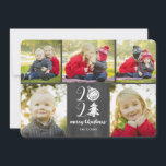 Cartes Pour Fêtes Annuelles Chalkboard Doodle Christmas 2021 Photo Collage<br><div class="desc">Obtenez "oohs and aahs" de la famille et des amis cette saison de Noël lorsque vous envoyez cette carte de Noël unique design présentant 5 photos et mettant en vedette un arrière - plan de tableau noir avec typographie et icônes de griffes formant le texte "2021"! Contactez-nous si vous souhaitez...</div>