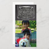 Cartes Pour Fêtes Annuelles Chalkboard Écriture Christian Noël 2 Pic (Devant / Derrière)