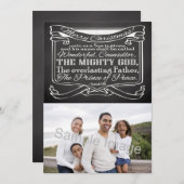 Cartes Pour Fêtes Annuelles Chalkboard Écriture Noël (Devant / Derrière)