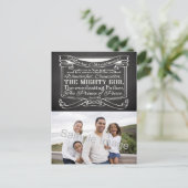 Cartes Pour Fêtes Annuelles Chalkboard Écriture Noël (Debout devant)