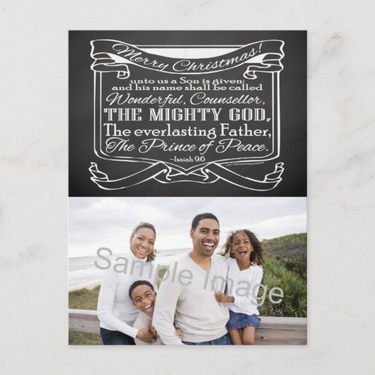 Cartes Pour Fêtes Annuelles Chalkboard Écriture Noël (Devant)