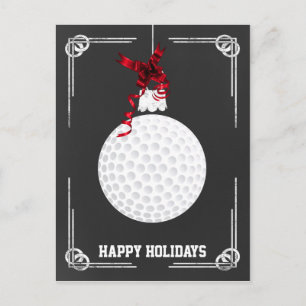 Cartes Pour Fêtes Annuelles chalkboard golfer Christmas Cards
