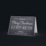 Cartes Pour Fêtes Annuelles Chalkboard Look Christmas Grey Card<br><div class="desc">Célébrez la saison avec cette carte de vacances moderne et élégante de Berry Berry Sweet.</div>